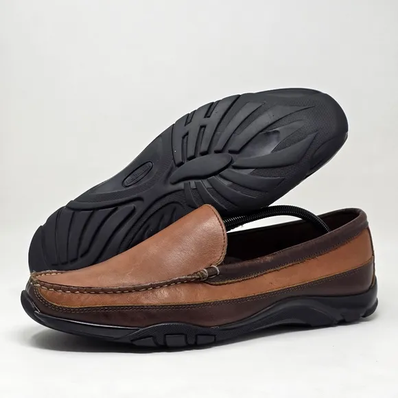 Allen Edmonds Boulder Leather Driving Shoes Moc Loafer Mens Brown Size US 12 B