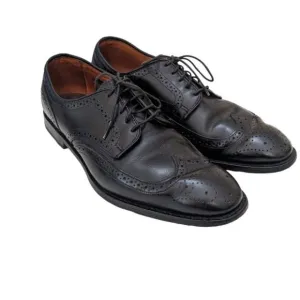 Allen Edmonds Madison Park Black Leather Wingtip Blucher Size 9.5D