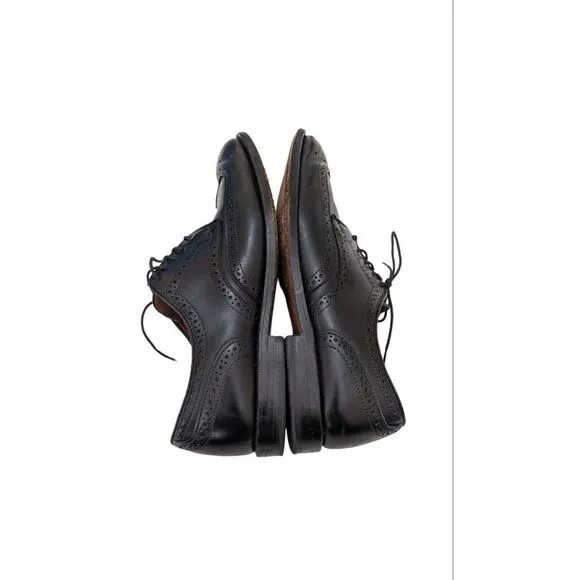 Allen Edmonds Madison Park Black Leather Wingtip Blucher Size 9.5D