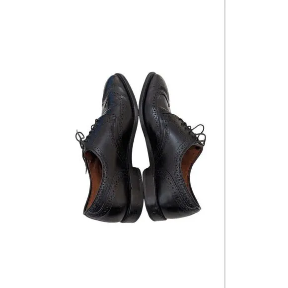 Allen Edmonds Madison Park Black Leather Wingtip Blucher Size 9.5D