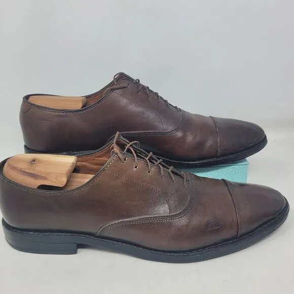 Allen Edmonds Shoes Park Avenue Oxford CapToe Mens 13 A 5845 Brown Leather Dress