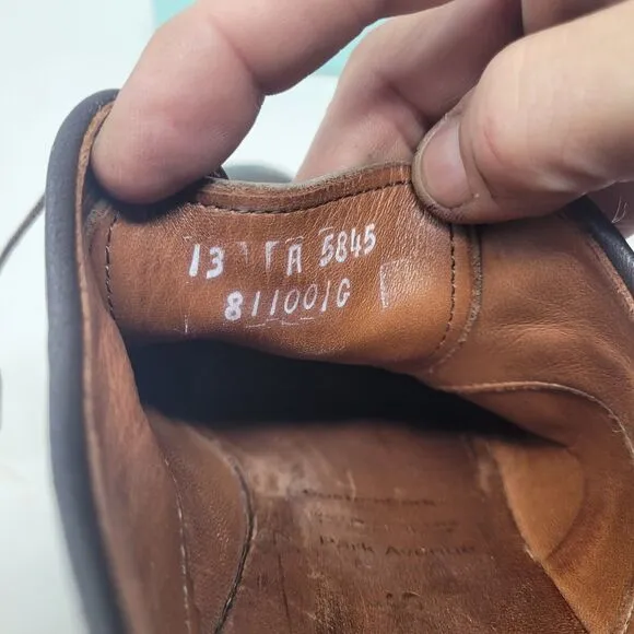 Allen Edmonds Shoes Park Avenue Oxford CapToe Mens 13 A 5845 Brown Leather Dress
