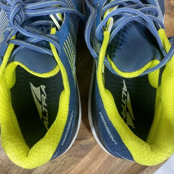 Altra Provision 4 Mens Blue and Lime Green Size 10.5 Athletic Running Shoes