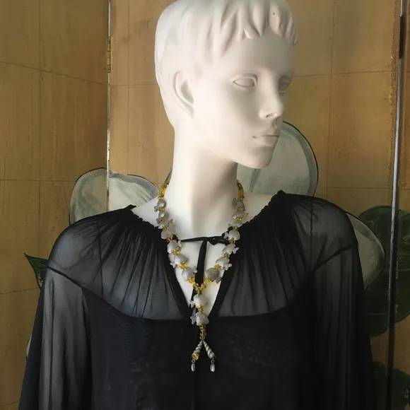 Amelia Toro Black 2 piece Net top and skirt NWT