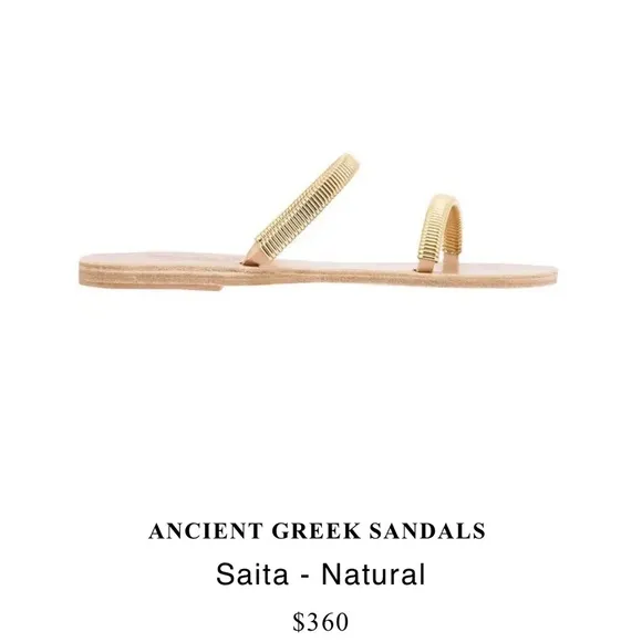 ANCIENT GREEK SANDALSSaita - VACHETTANATURAL women size 36 US 6 new $360