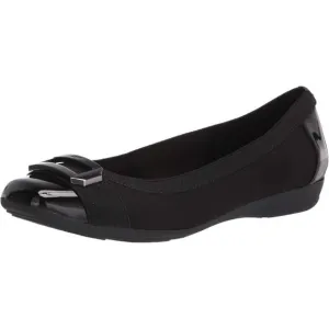 Anne Klein Flat Shoes Women Black Leather  Uplift Ballet Flat Comfortable Shoes
