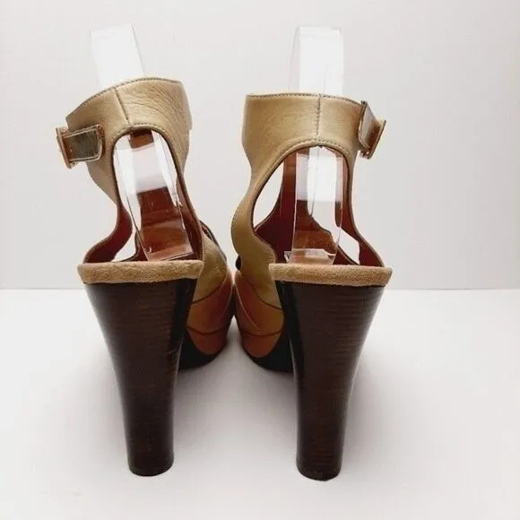 Anthropologie CHIE MIHARA Strappy Sandals Pumps Sz US 9 EUR 39