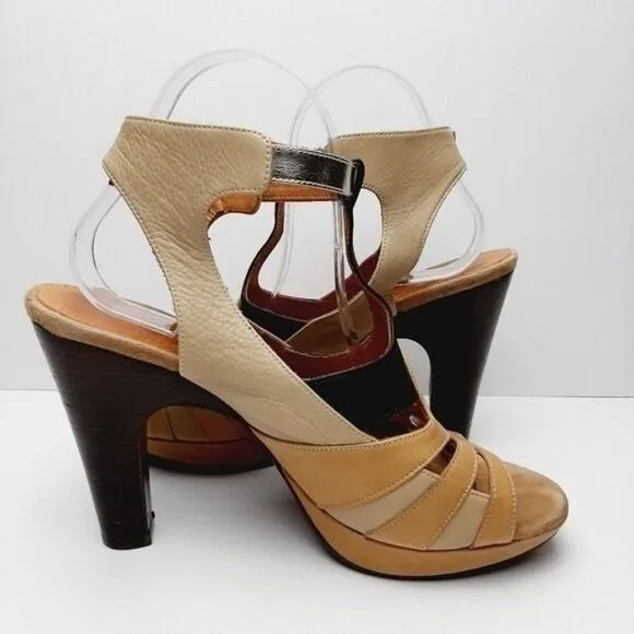 Anthropologie CHIE MIHARA Strappy Sandals Pumps Sz US 9 EUR 39