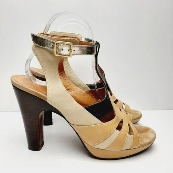 Anthropologie CHIE MIHARA Strappy Sandals Pumps Sz US 9 EUR 39
