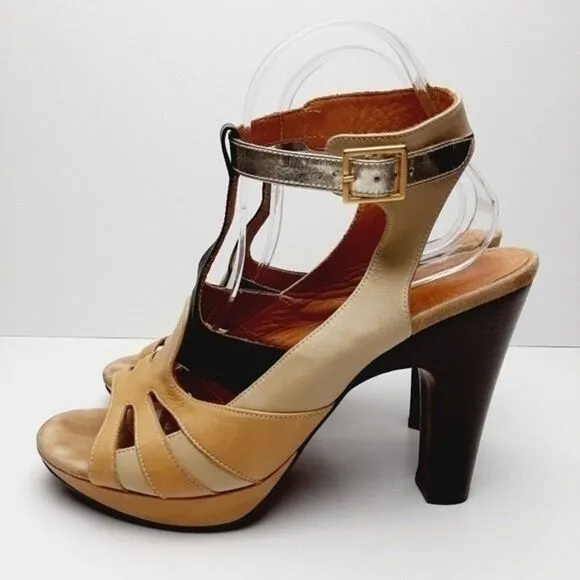 Anthropologie CHIE MIHARA Strappy Sandals Pumps Sz US 9 EUR 39