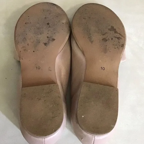 Anthropologie Gold Metallic Leather Souvenir Flat D’Orsay Size 10
