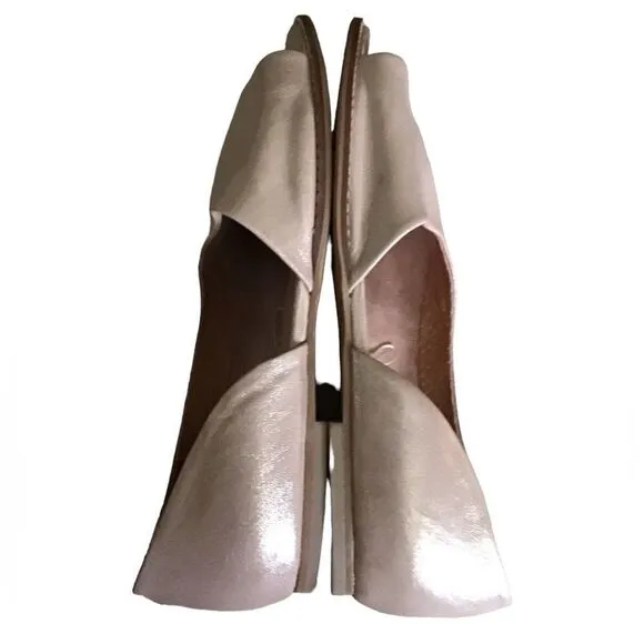 Anthropologie Gold Metallic Leather Souvenir Flat D’Orsay Size 10