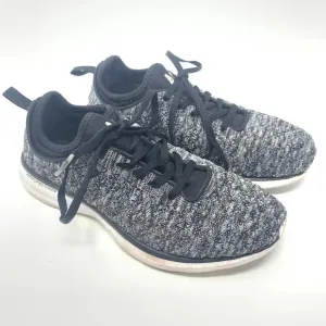 APL TechLoom Phantom Sneakers Shoes Lace-Up Melange Knit Black Gray Size US 8