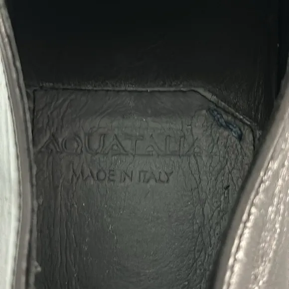 Aquatalia Men’s ABE Black‎ Leather Lace Up dress shoes size 10 made in Italy