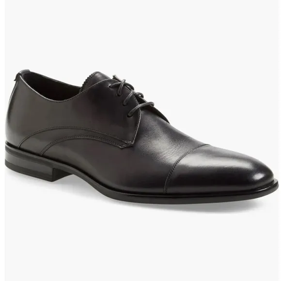 Aquatalia Men’s ABE Black‎ Leather Lace Up dress shoes size 10 made in Italy