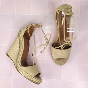 Aquazzura Ankle Wrap Wedges