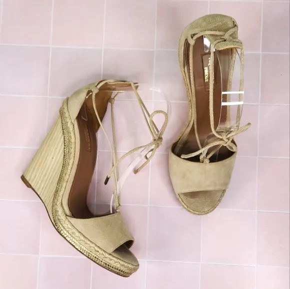 Aquazzura Ankle Wrap Wedges