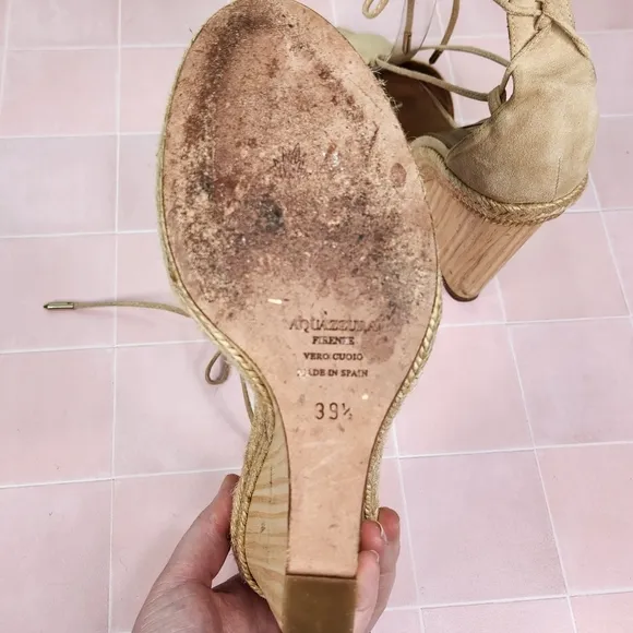 Aquazzura Ankle Wrap Wedges
