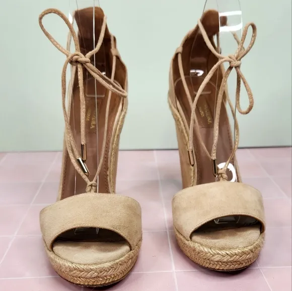 Aquazzura Ankle Wrap Wedges