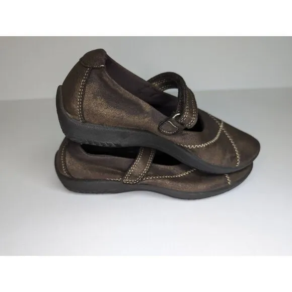 Arcopedico L18 Vegan Suede Mary Jane Shoes - Bronze US Size 7.5 EU 38 Portugal