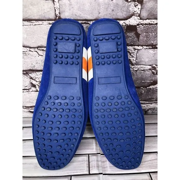 Aretina Shoes Blue Suede Leather Slip On Driving Loafers Men’s Sz 27.5 Mex/9M US