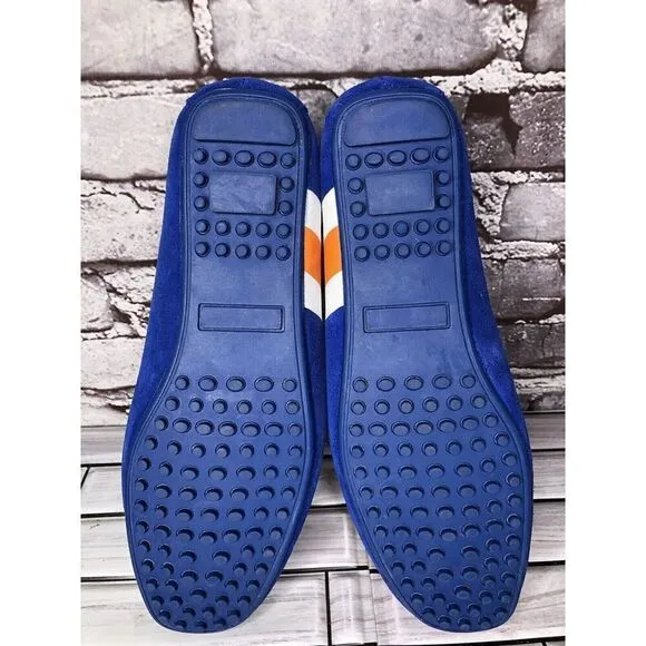 Aretina Shoes Blue Suede Leather Slip On Driving Loafers Men’s Sz 27.5 Mex/9M US