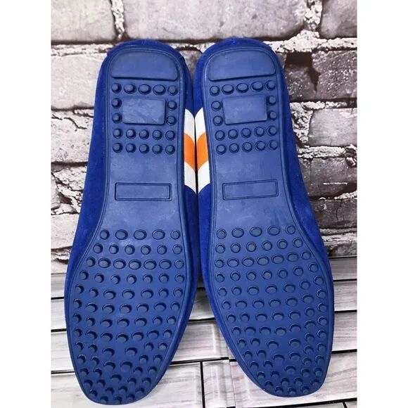 Aretina Shoes Blue Suede Leather Slip On Driving Loafers Men’s Sz 27.5 Mex/9M US