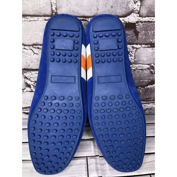 Aretina Shoes Blue Suede Leather Slip On Driving Loafers Men’s Sz 27.5 Mex/9M US