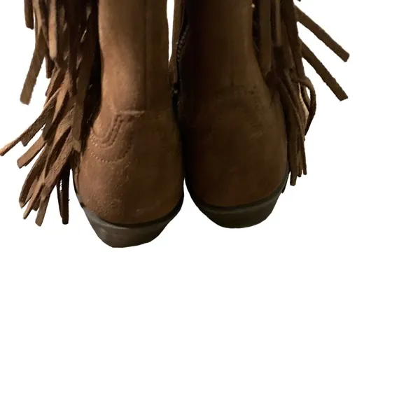 Ariat Leyton Western Boot brown suede leather kid’s size 11 boho shoes
