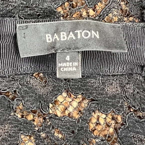 Aritzia Babaton Tobias black lace dress