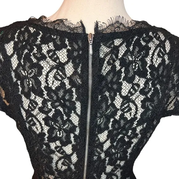 Aritzia Babaton Tobias black lace dress
