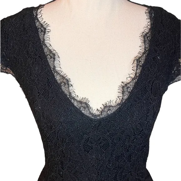 Aritzia Babaton Tobias black lace dress