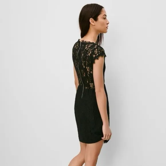 Aritzia Babaton Tobias black lace dress