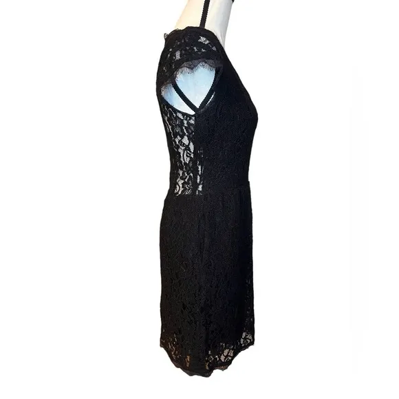 Aritzia Babaton Tobias black lace dress