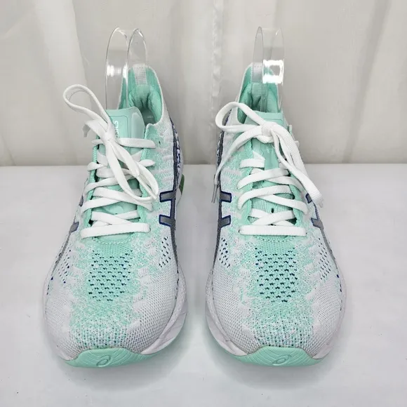 Asica Gel-Kinsei Blast Athletic Sneaker White/Pure Silver/Mint Green Size 8.5