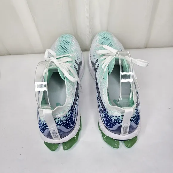 Asica Gel-Kinsei Blast Athletic Sneaker White/Pure Silver/Mint Green Size 8.5