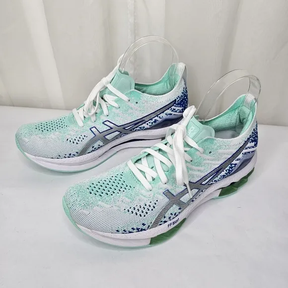 Asica Gel-Kinsei Blast Athletic Sneaker White/Pure Silver/Mint Green Size 8.5