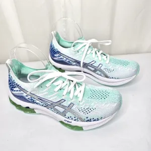 Asica Gel-Kinsei Blast Athletic Sneaker White/Pure Silver/Mint Green Size 8.5