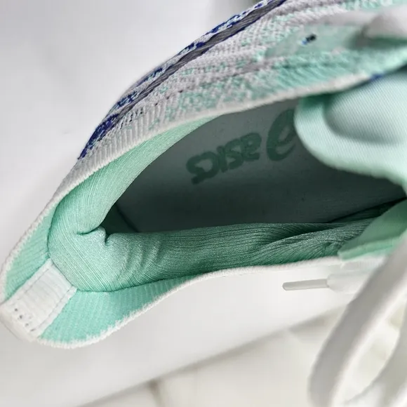 Asica Gel-Kinsei Blast Athletic Sneaker White/Pure Silver/Mint Green Size 8.5