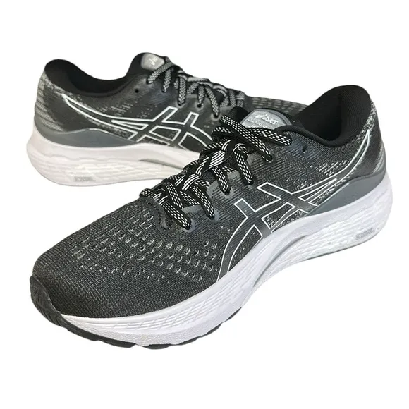 Asics Gel-Kayano 28 Black White Running Walking Women's Shoes Size 6.5 Narrow