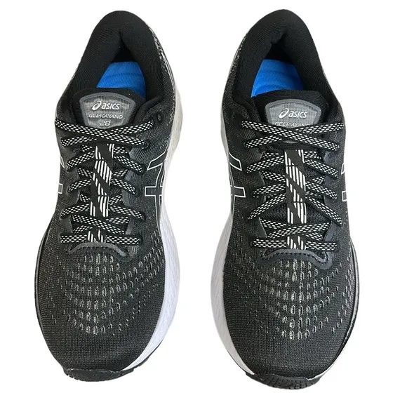 Asics Gel-Kayano 28 Black White Running Walking Women's Shoes Size 6.5 Narrow