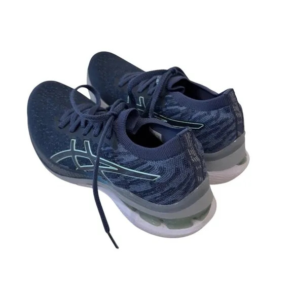 Asics Gel-Kayano 28 Women Running Shoes Size 7.5 Mesh Knit Blue &amp; Gray