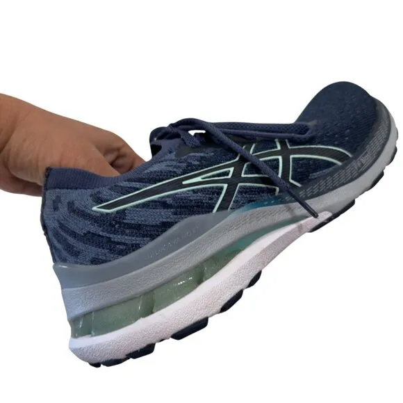 Asics Gel-Kayano 28 Women Running Shoes Size 7.5 Mesh Knit Blue &amp; Gray
