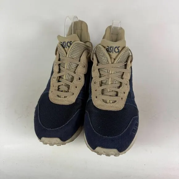 Asics Gel-Lyte III Sneakers Men's 7.5 Beige Blue Suede Lace-Up Low Top Shoes