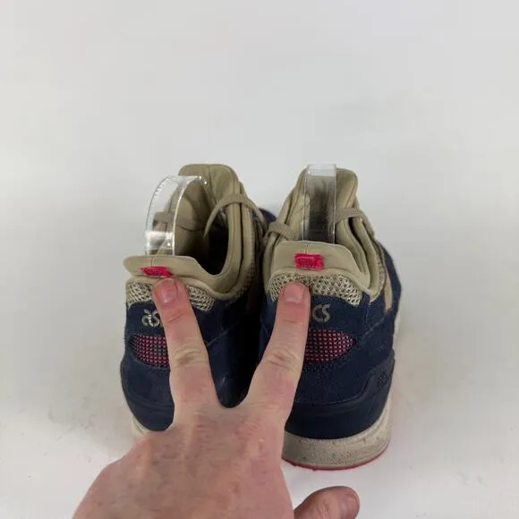 Asics Gel-Lyte III Sneakers Men's 7.5 Beige Blue Suede Lace-Up Low Top Shoes