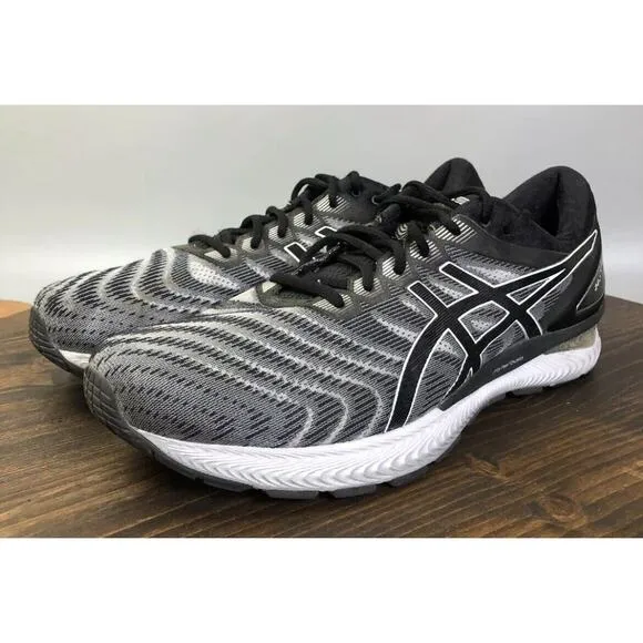 Asics Gel Nimbus Black White Long Distance Running Shoes Mens 12.5 EUC Fast Ship