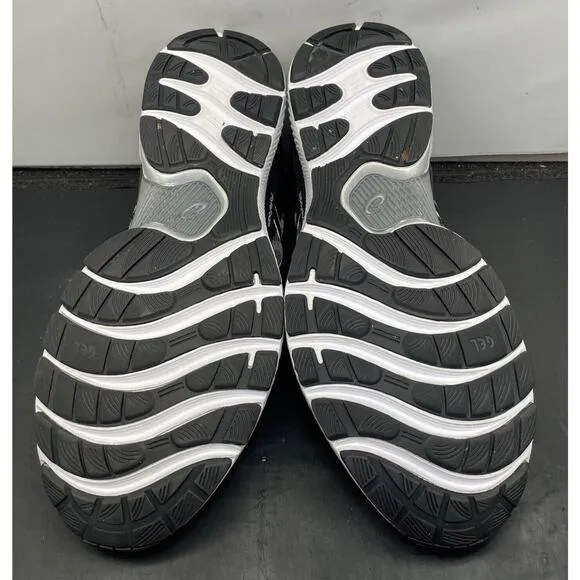 Asics Gel Nimbus Black White Long Distance Running Shoes Mens 12.5 EUC Fast Ship