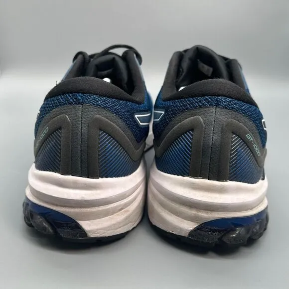 Asics GT-1000 11 Mens Size 14 Running Shoe Blue Black Lace Up Athletic Sneakers