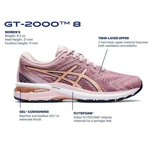 ASICS GT-2000 Running / Gym Shoes Women's Size 9.5 Excellent Condition