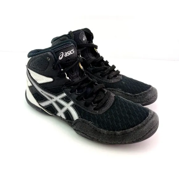 Asics Matflex 6 Toddler Boys Size 13 Black White Wrestling Sneaker Shoes 1084A00